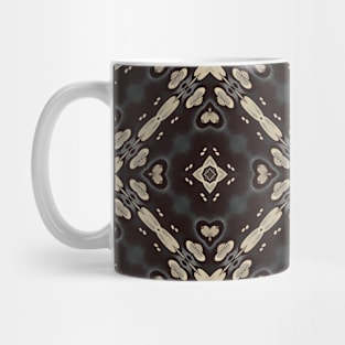 Black and White, Tiny Spades Inside Circle Pattern - WelshDesignsTP002 Mug